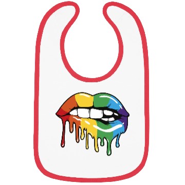 Discover Rainbow lips Bibs