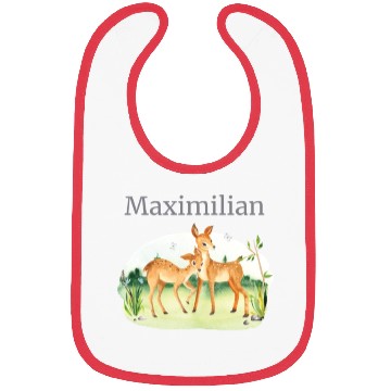 Discover Waldtier Reh Flowers Name Maximilian Bibs