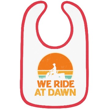 Discover We Ride At Dawn Funny Lawn Mowing Worker Bibs