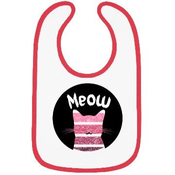 Discover Meow cake cat Bibs