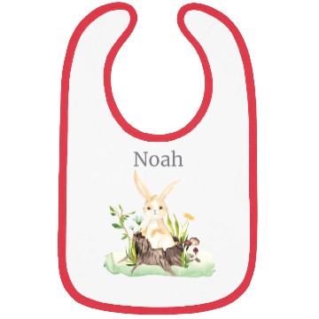 Discover Waldtier Reh Hase Hedgehog Flowers Name Noah Bibs
