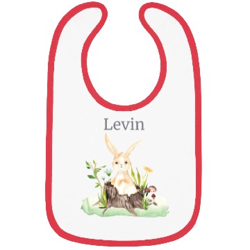 Discover Forest Animal Deer Rabbit Hedgehog Flowers Name Bibs