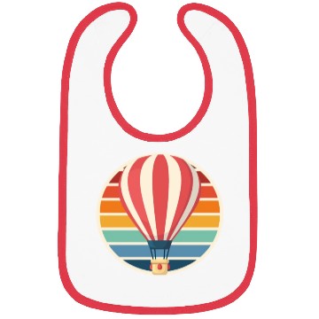Discover Hot Air Balloon Retro Driving Flight Bibs