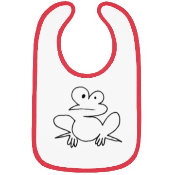 Discover draw a cute little frog again with line art Bibs