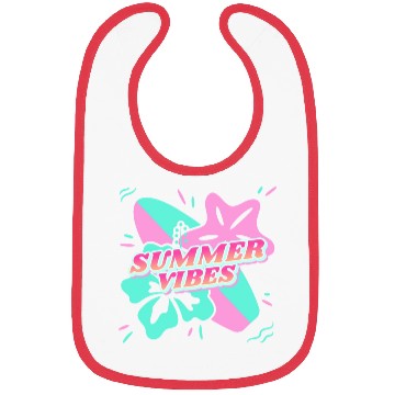 Discover Summer Vibes - Beach, surf, hibiscus and starfish Bibs