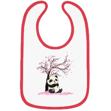 Discover Cherry Blossom Japanese Art Panda Lover Panda Bear Bibs