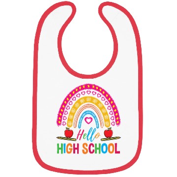 Discover Hello High School Teacher Rainbow Bibs