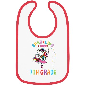 Discover Sparkling Into 7th Grade Back To School Bibs