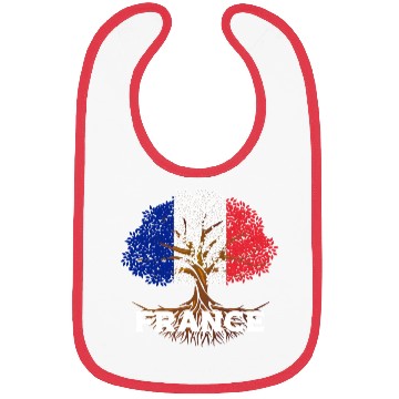 Discover France Flag Tree Bibs