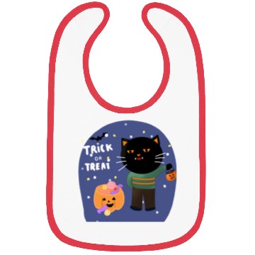 Discover Trick or Treat cartoon design Bibs