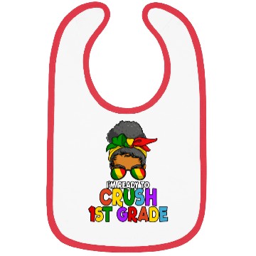 Discover Juneteenth Messy Bun I'm Ready To Crush 1st Grade Bibs