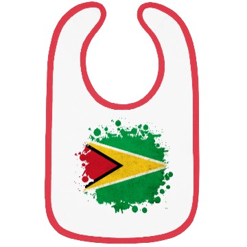 Discover Guyana flag blob Bibs
