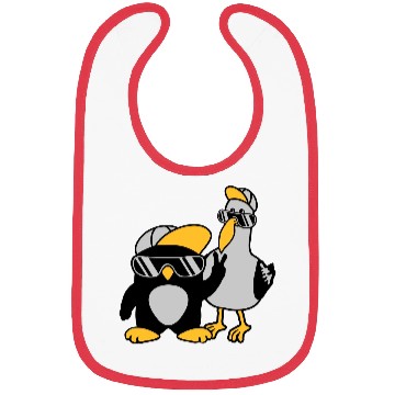 Discover Seagull penguin 2 friends Bibs