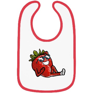 Discover Relaxing Strawberry With Sunglasses Strawberry Bibs