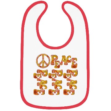 Discover Psychedelic groovy Peace Bibs