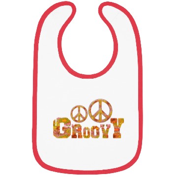 Discover Psychedelic groovy Peace Bibs