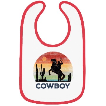 Discover Cowboy - Retro Sunset Bibs
