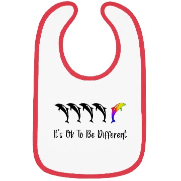Discover It's Ok To Be Different - Dolphins Bibs