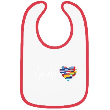Discover Hearts Beat Spanish Flags Hispanic Heritage Month Bibs