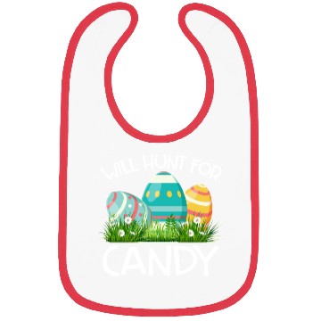 Discover Will Hunt For Candy Funny Easter Gift Bibs