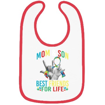 Discover Mom And Son Best Friends For Life Autism Awareness Bibs