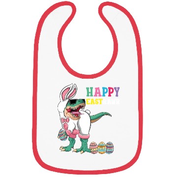 Discover Happy Eastrawr T Rex Dinosaur Easter Bunny Egg Bibs