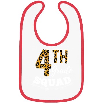 Discover 4th Grade Squad Leopard 4th Grade Teacher Bibs