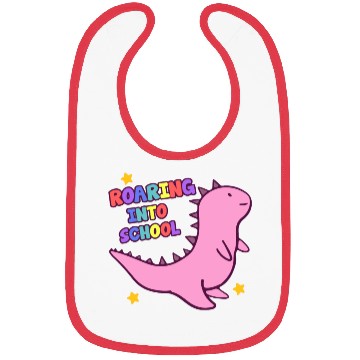 Discover Roaring Into School Cute Dinosaur Back To School Bibs
