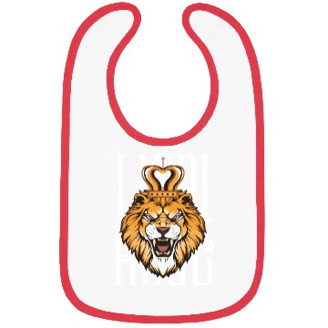 Discover Black and Orange Illustrated Lion King Bibs