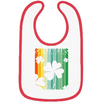 Discover St Patrick Shenanigans Retro Shamrock Bibs