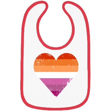 Discover Lesbian Pride Heart Flag Bibs