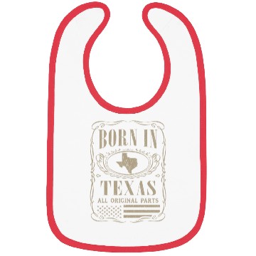 Discover Vintage America US States Born Texas Bibs