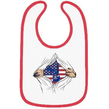 Discover Rip Reveal America State Flag Michigan Bibs