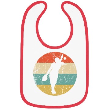 Discover Softball Pitcher Silhouette Retro Softball Player Bibs