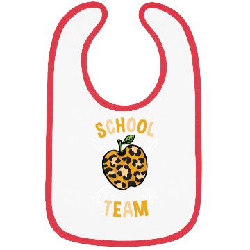 Discover School Back To School Team Leopard Print Bibs