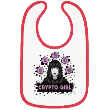 Discover Crypto girl money smart Crypto girl money smart gi Bibs