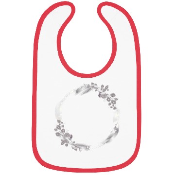Discover delicate frame of silver colored feathers & leaves Bibs