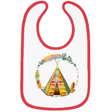 Discover fantastically beautiful colorful tipi tent Bibs