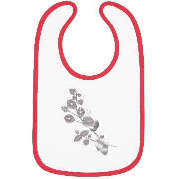 Discover noble leaf tendril in metallic silver look Bibs