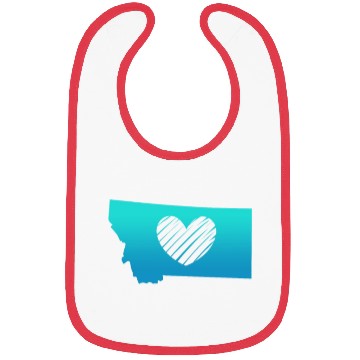 Discover Montana Map Heart Bibs