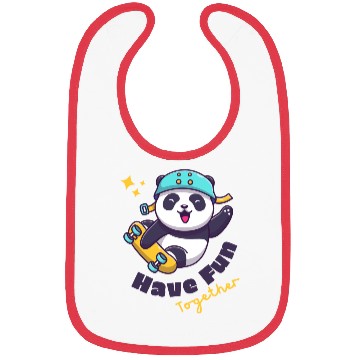 Discover White Illustration Fun Cute Panda Bibs