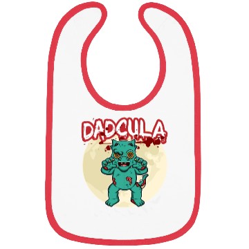 Discover Dadcula Dracula Vampire Dad Funny Halloween Party Bibs