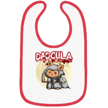 Discover Dadcula Dracula Vampire Dad Funny Halloween Party Bibs
