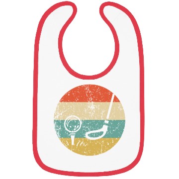 Discover Golf Ball and Club Icon Retro Golfing Bibs