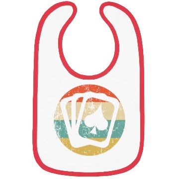 Discover Playing Cards Spades Icon Retro Poker Bibs