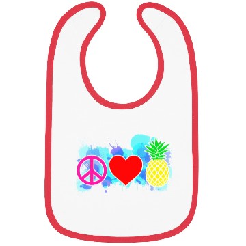 Discover peace love pineapple Bibs