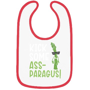 Discover Kick Some Ass-paragus Asparagus Vegetable Vegan Bibs