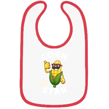 Discover Funny Corn Star Sunglasses Mustache big Postal Service Bibs