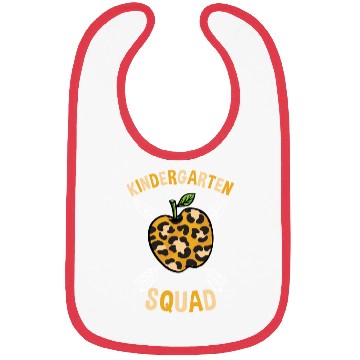Discover Kindergarten Back To School Squad Leopard Print Bibs