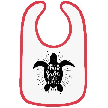 Discover Skip A Straw Save A Turtle Earth Day Bibs